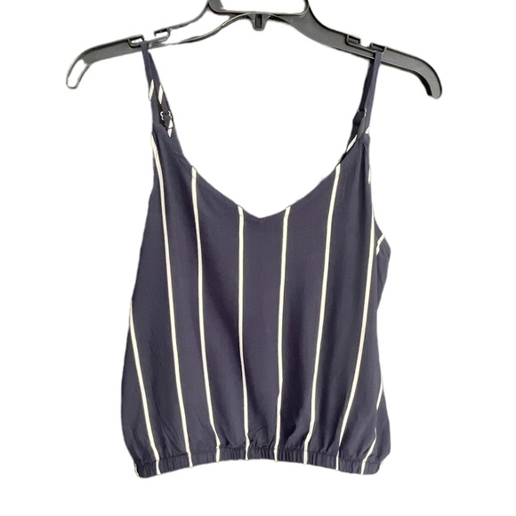 Femme Navy White Stripe V-Neck Tank Top - NWT - Size Small - Picture 3 of 3